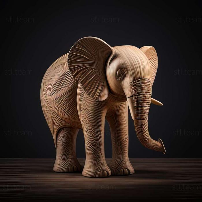 3D model Mary the elephant famous animal (STL)